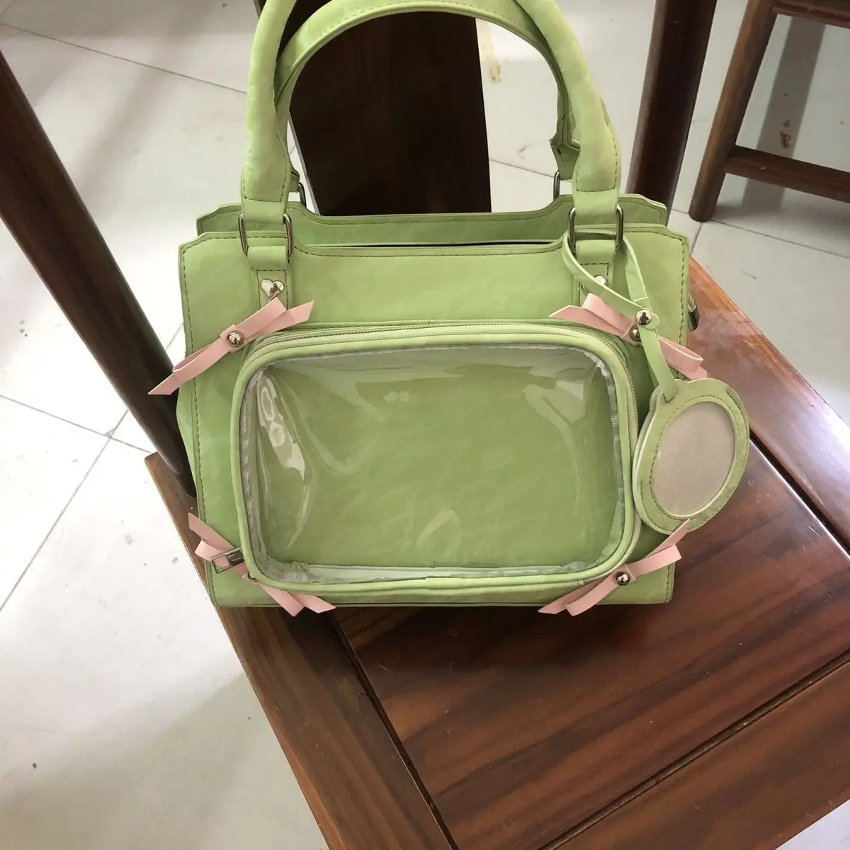 JIAERDI Transparent Bow Silver Shoulder Bags Women Sweet Cute Handle Messenger Square Bag Female Versatile Casual Crossbody Bags