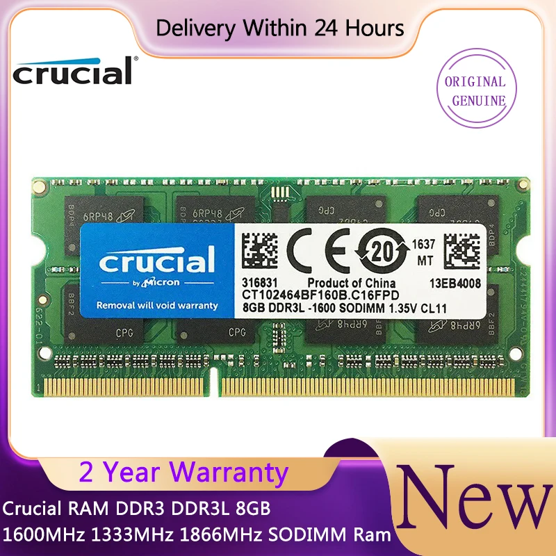 Crucial 8gb 8gb Ram Ddr3 1600mhz Sodimm Crucial 8GB DDR3 1600MHz
