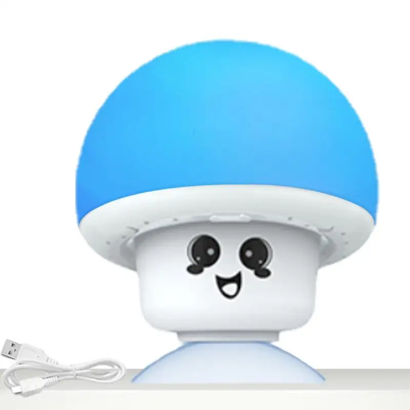 

Mini Cute Mushroom Night Light Mushroom Shaped USB Powered Bedside Table Lamp Touch Control Suction Cups USB Rechargeable Cute