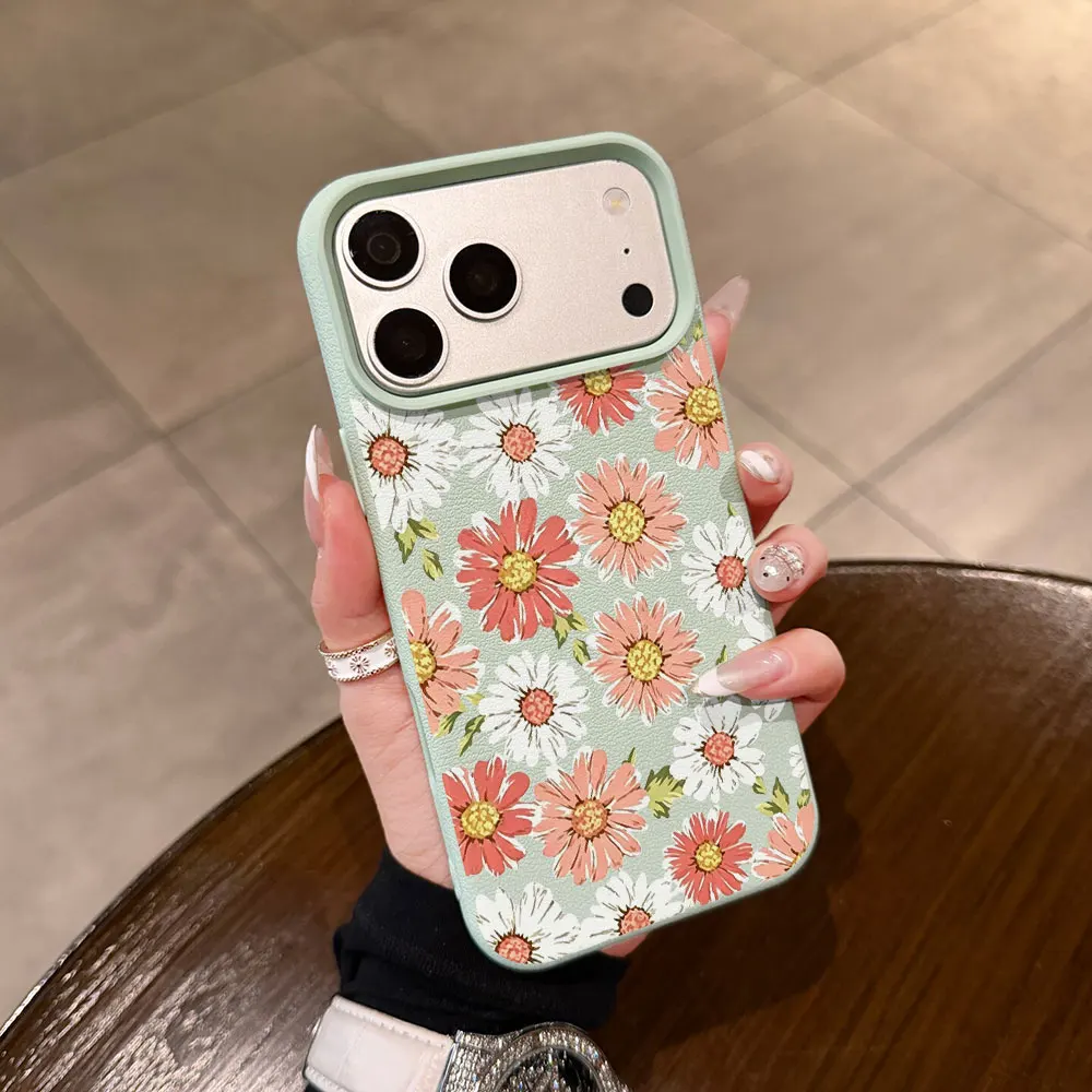 Floral Matte Red and Pink TPU Silicone Bumper Phone Case