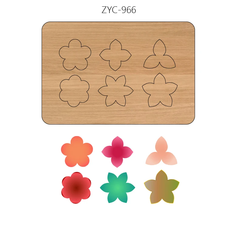 ZYC-966 flower wooden cutting mold suitable for die-cutting machines
