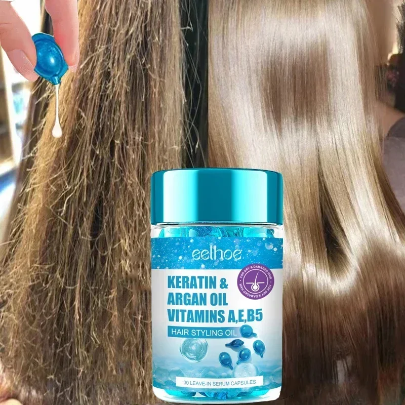 hair vitamin capsule Magic Hair Vitamin Capsule Keratin Oil Fast Restore Hair Soft Smooth Shiny Deep Moisturizer Frizzy Dry Scalp Care Products