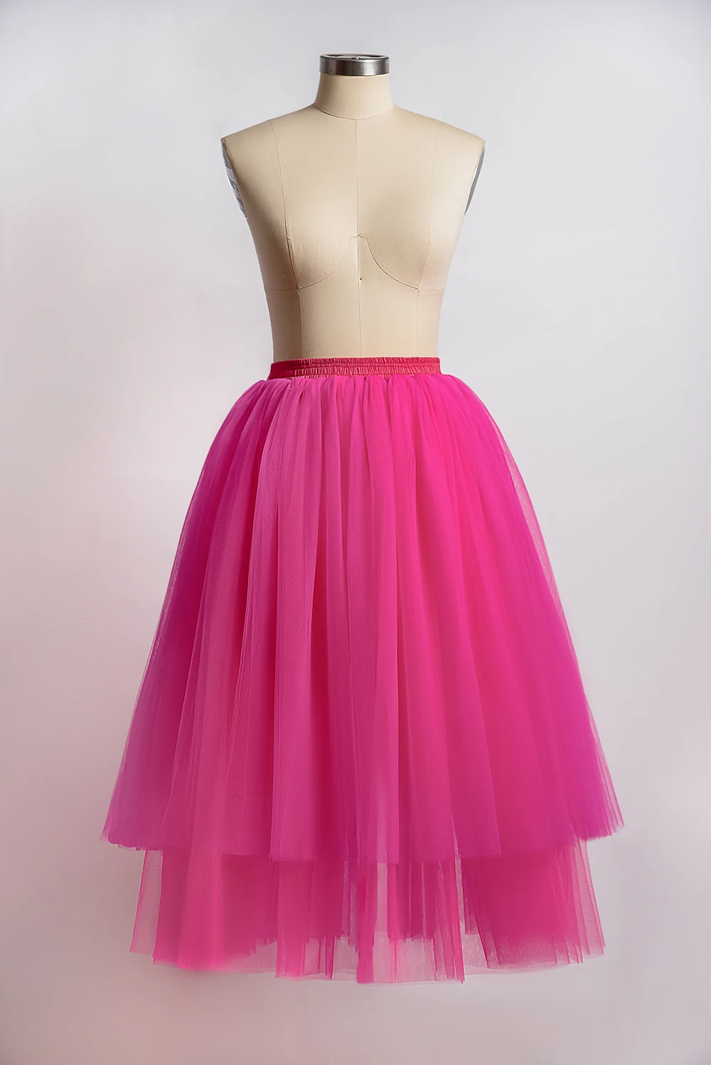 Babyonlinedress New Arrival Fuchsia Soft Tulle Petticoats Wedding Crinoline Girls Underskirt Ballet Dance Skirt Tutu Accessories