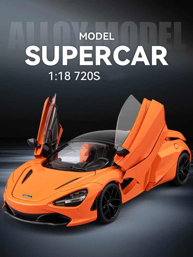 1:18 Mclaren 720S Alloy Sports Car Model Diecast Car Vehicles