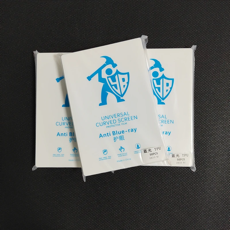 50pcs TPU Anti Blueray Protection Flexible Hydrogel Film For Mobile Phone HD Eye Care Screen Protective Cutting Machine