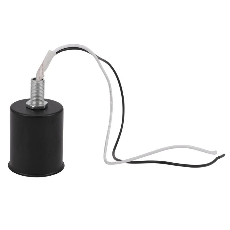 

5X E27 Ceramic Screw Base Round LED Light Bulb Lamp Socket Holder Adapter Metal Lamp Holder With Wire Black