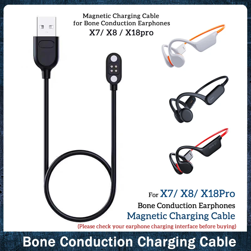 Câble De Charge Magnétique 4 Broches 7,62 Mm Pour Casque Sans