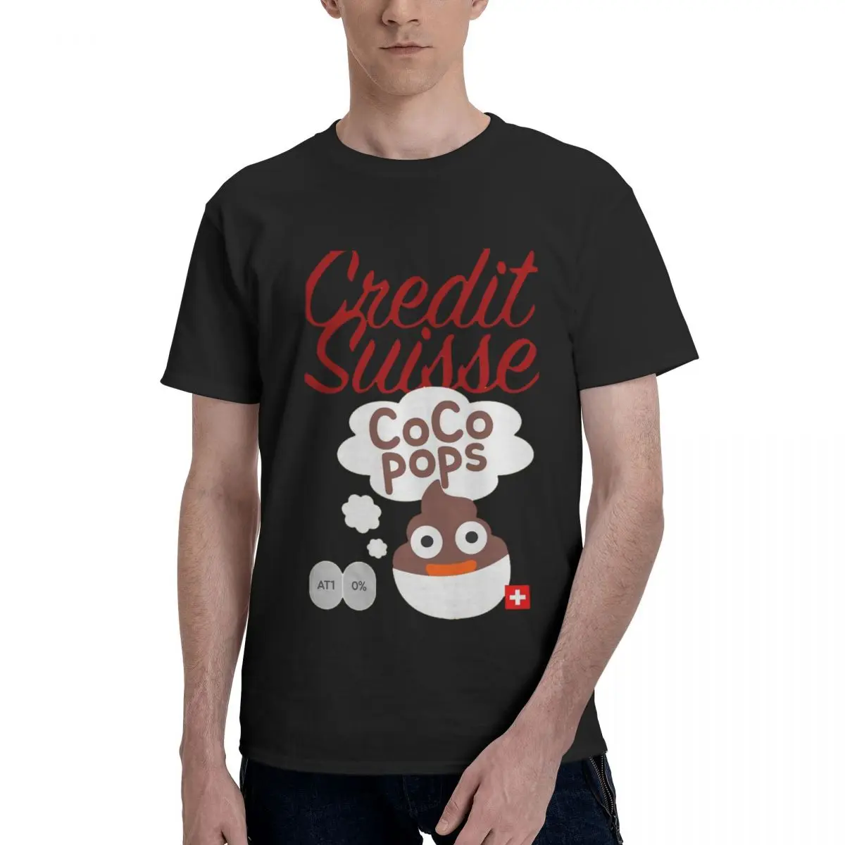 Credit Suisse Coco Pops 100% Cotone T-Shirt Uomo Moda T-Shirt Uomo Girocollo Manica Corta S-6Xl