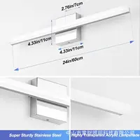 LED ห้องน้ํา Vanity Light Bar 16 นิ้ว 9W สีดํา IP44 ห้องน้ําโคมไฟเหนือกระจกโมเดิร์น Bath Wall โคมไฟ Sconce 3