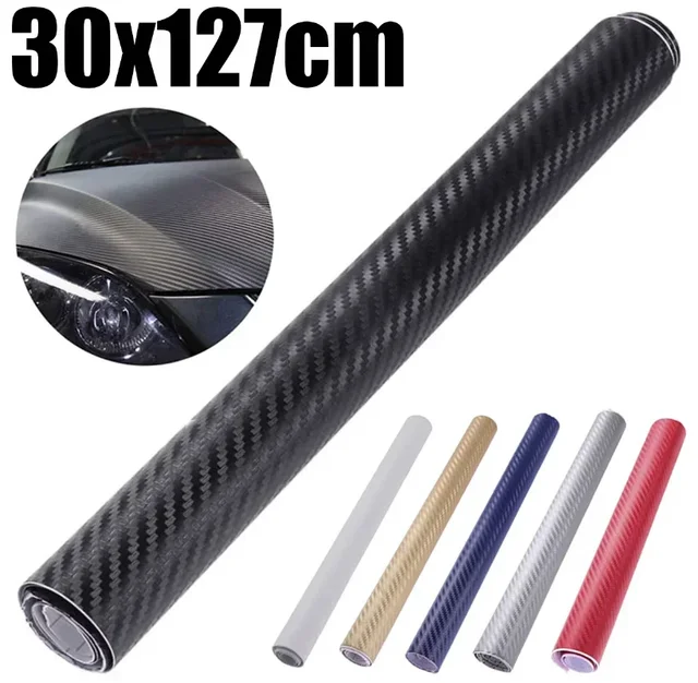 Car 3D Carbon Fiber Roll Film DIY Decorative Stickers Auto Styling Computer Laptop Skin Carbon Fiber Vinyl Film Decals 30x127cm