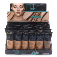 Micolor Fit Me 2 in 1 Matte Black Skin 30g Poreless Powder  30ml Liquid Foundation Dark Skin Dedicated Foundation Cosmetic Set 1
