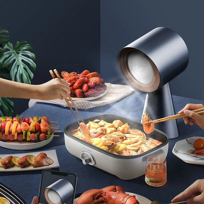 HTT-X6 Desktop Range Hood Household Mini Compact Low Noise Portable Hot Pot Barbecue Companion 30W 3