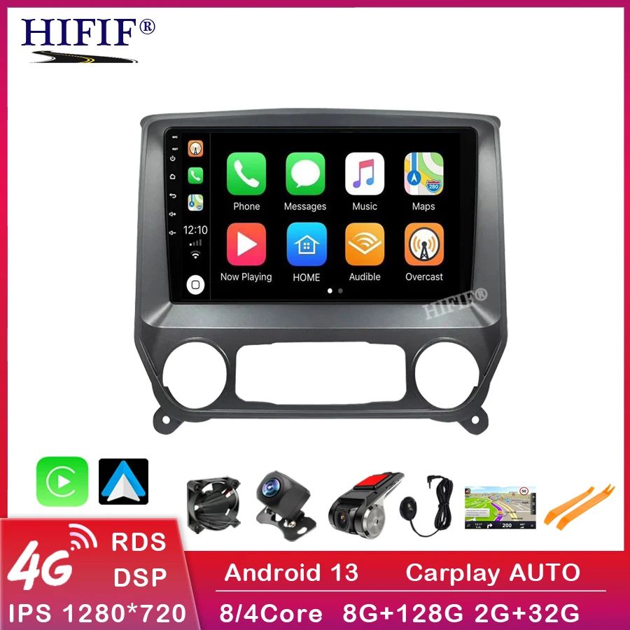 

Android 13 для Chevrolet Silverado 3 GMTK2 2014 2015 2016 2017 2018 Автомагнитола Стерео GPS-навигация Мультимедиа Видео DSP без DVD