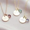 Collier de pierre de naissance personnalisé pour femmes, meilleurs bijoux de noël personnalisés pour mère, cadeau, nom personnalisé pour maman