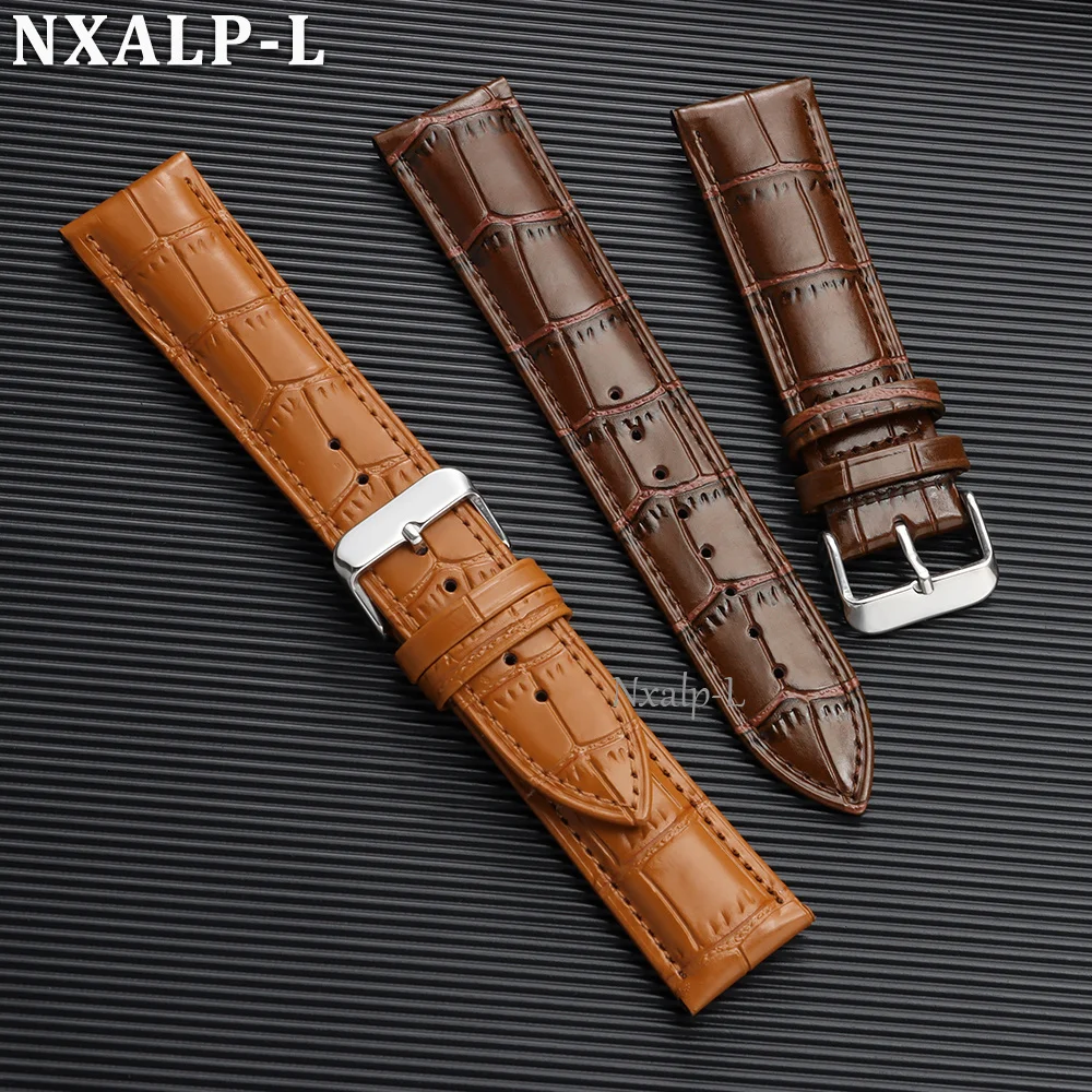 Premium Genuine Leather Watch Band Replacement Strap – Elegant Cowhide Wristband