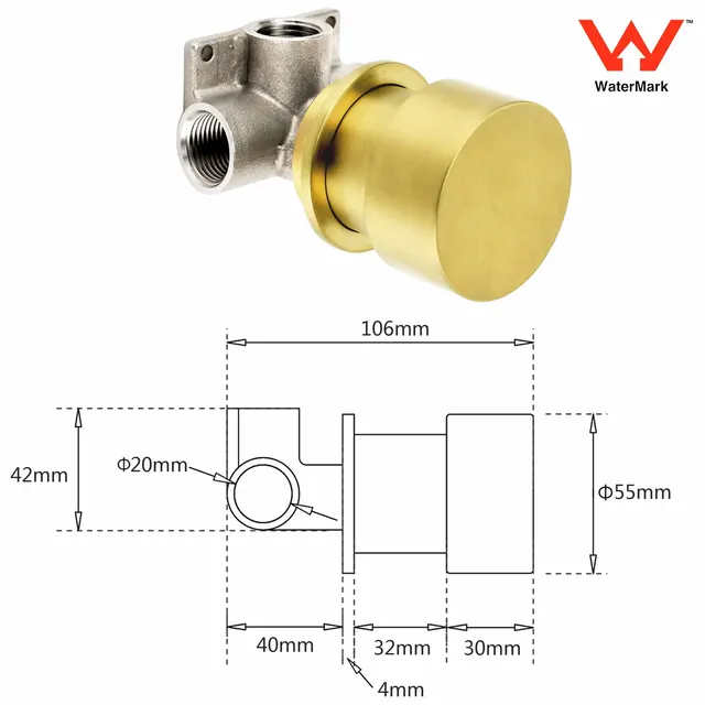 KYLINS อ่างล้างหน้าก๊อกน้ําห้องน้ํา Mixer แตะติดผนัง Progressive ร้อนเย็น Matt Black Brushed Gold ปืนโลหะสีเทา 6