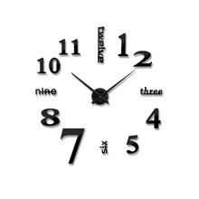 

Nordic Simple Wall Clock Punch-Free DIY Silent Digital Large Wall Clock Home Living Room Decoration Relogio De Parede Home Decor