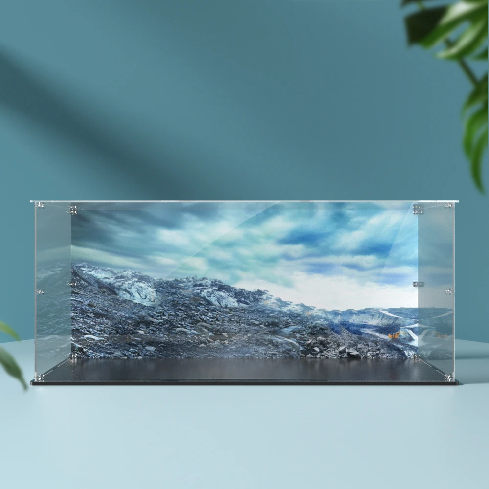 42030 아크릴 디스플레이 박스 휠 로더 방진 투명 디스플레이 케이스 70×24×30CM