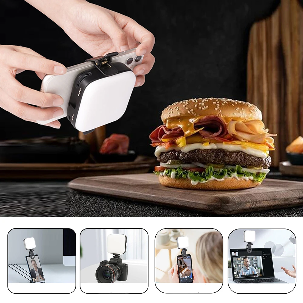 미니 스튜디오 사진 조명, 2 색 온도 포켓 LED 비디오 조명 램프, 2000mah 카메라 전화 사진 필 조명