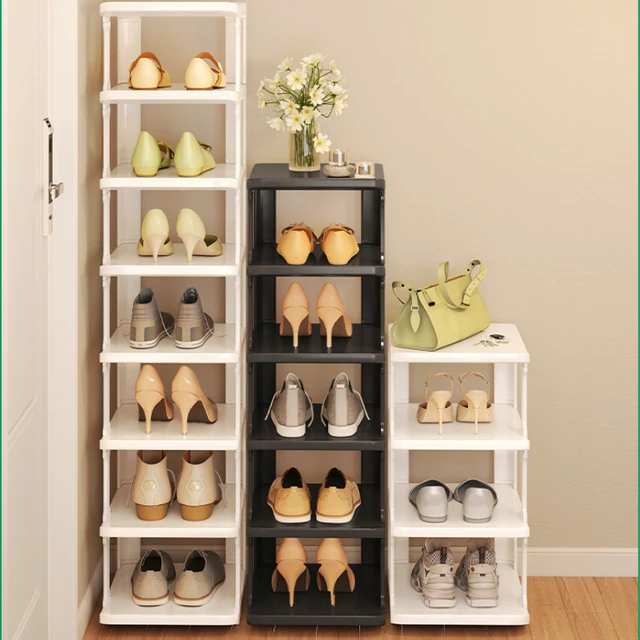 Mini Multi-Layer Simple Shoe Rack Living Room Sneakers Slippers High Heels  Storage Organizer Dormitory Stitched Shoe Cabinet
