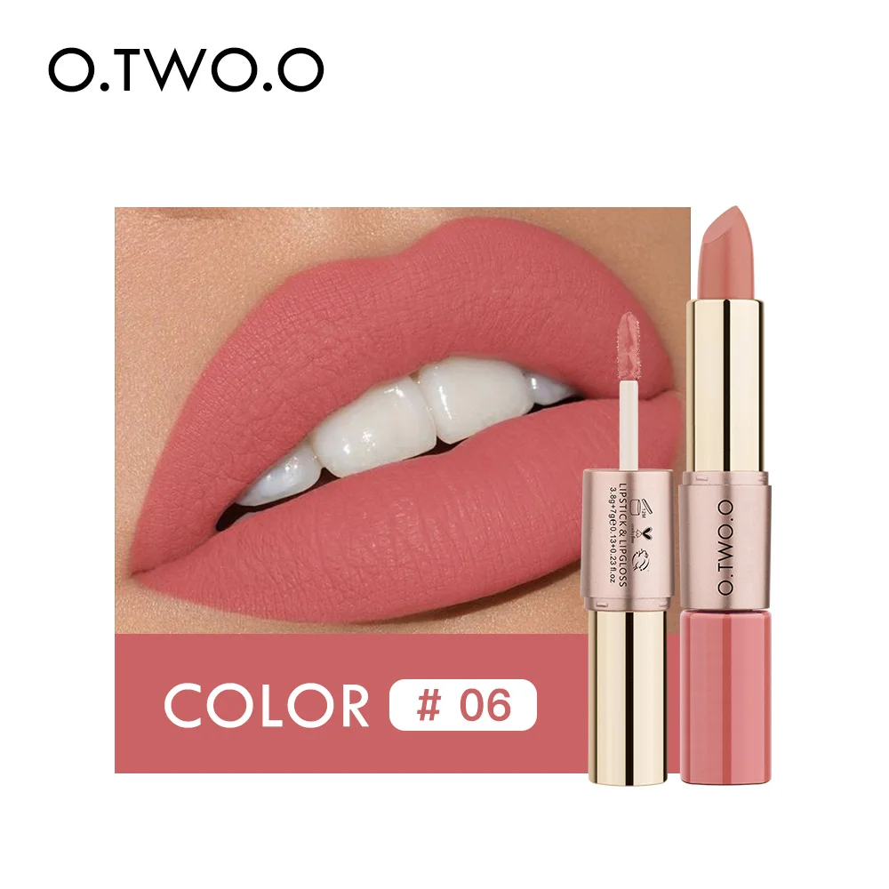 thumbnail image 1 of O.TWO.O 2 IN 1 Matte Lipstick&Liquid Lipstick 12 Colors Makeup Lip Glaze Waterproof Batom Lip Cosmetics Silky Texture, 1 of 5
