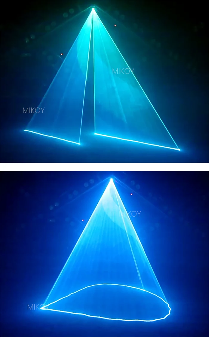 8W10W15w 3D-Animationsstrahlscanner RGB-Laserlicht ILDA DMX Bühnenprojektor DJ Disco Party Performance Hochzeit Bühnenlicht – Detail 10