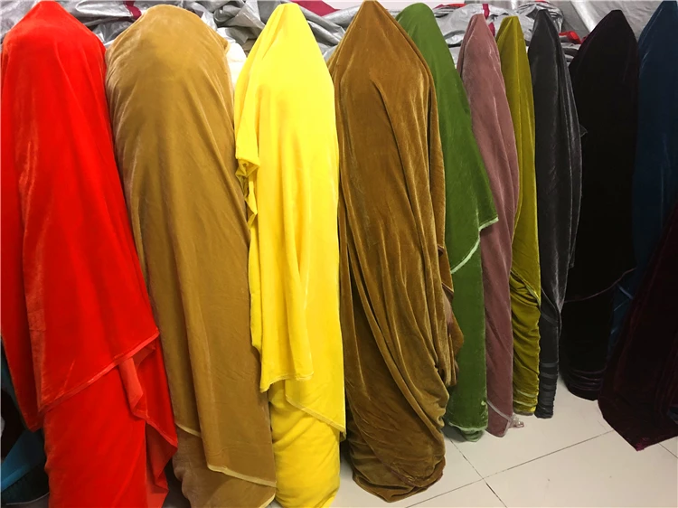 Tanie Prawdziwa aksamitna tkanina różne kolory prawdziwa aksamitna kurtka