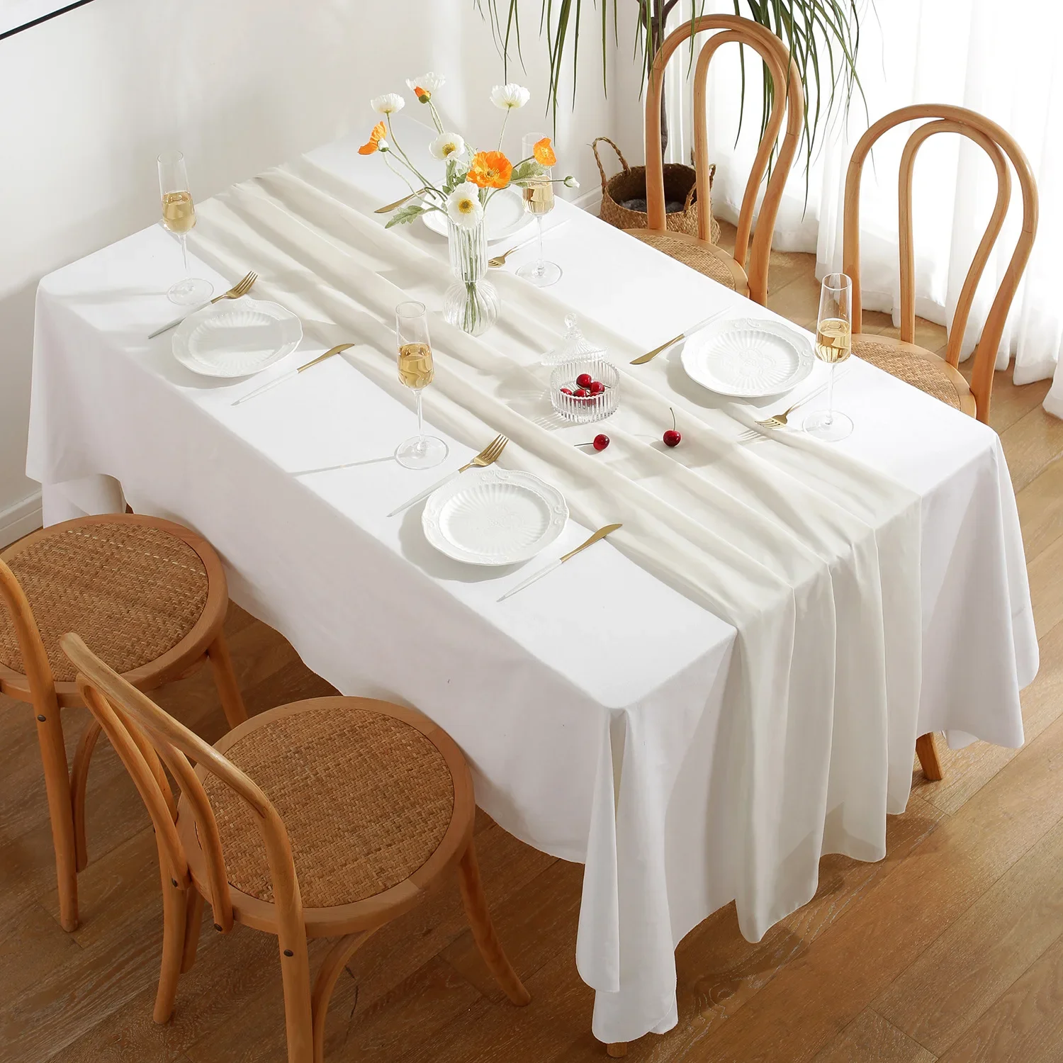 Description Picture 6 of item5pcs Chiffon Table Runner Gauze Vintage for Romantic Wedding Chair Sashes Arch Birthday Party Baby shower Valentine's Day Decor