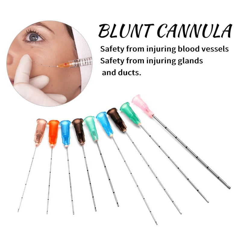Micro Cannula 18G 20G 22G 25G 27G Disposable Sterile Blunt Cannula Blunt Tip Needles for Filler Medical Single Package disposable syringe needle