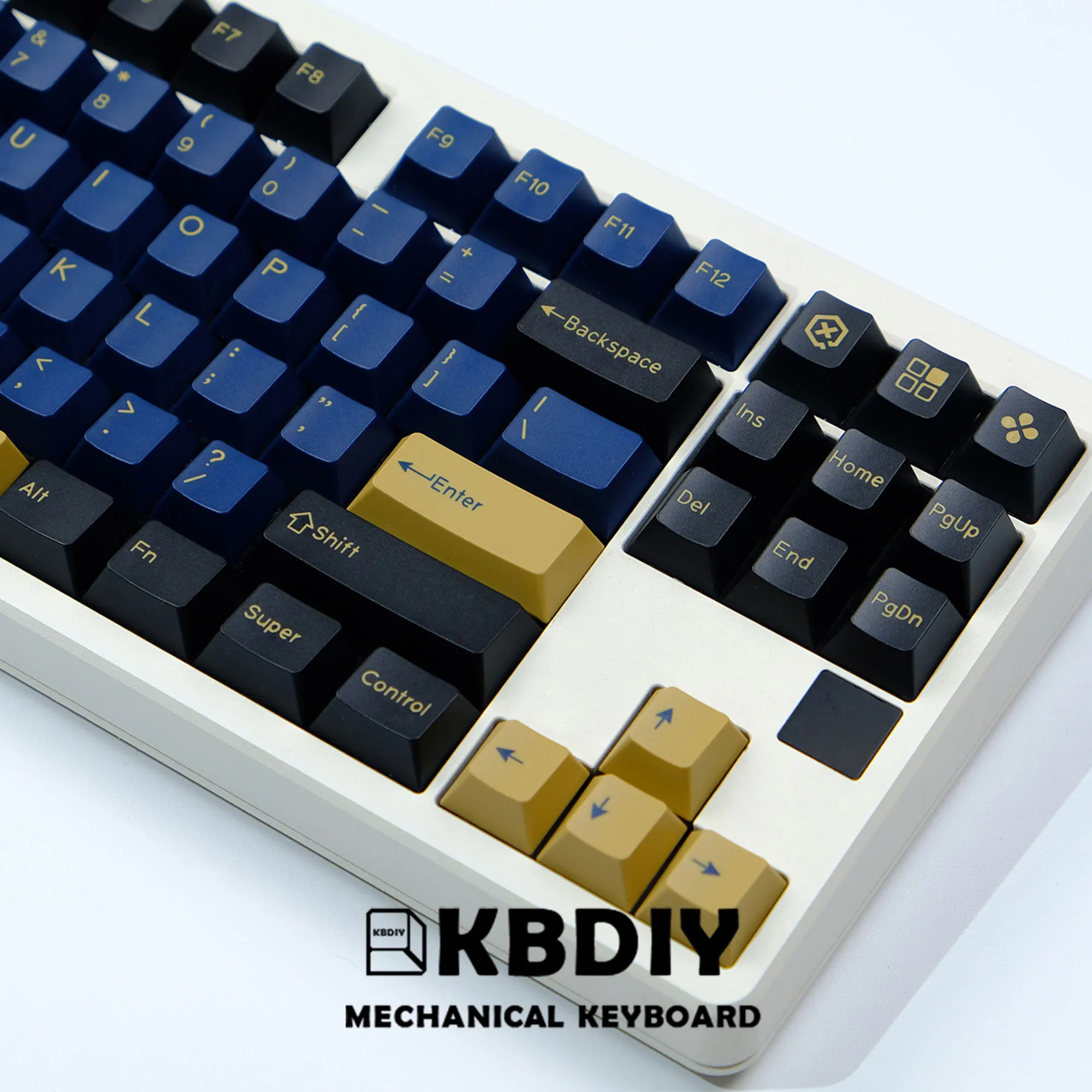 Kbdiy-gmk Samurai Azul Keycaps Conjunto para Teclado Mecânico Pbt Double Shot Cereja Perfis Iso mx Switches Personalizado 177 Chaves - Imagem 2