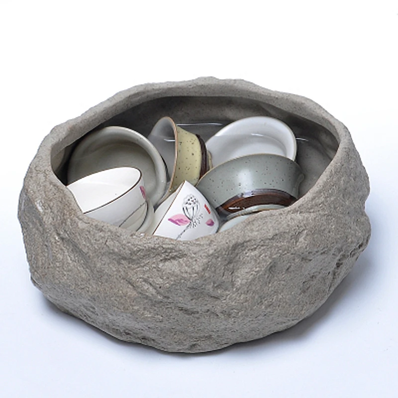 Ceramic Rock Mud Imitation Stone Tea Washing Pen Wash Tea Cups Household Set Accessories Extra Large Basin