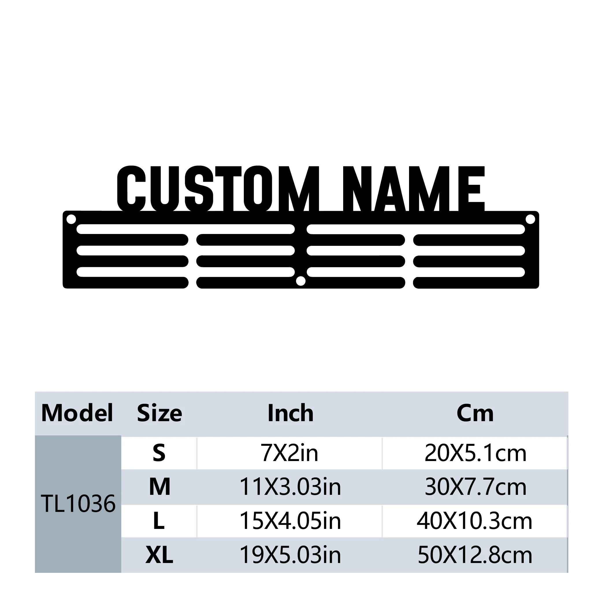 1PC Fashion Customized Name Hooks Metal Art Metal Hanger Tin Rack for Hanging Medals for Wall Home Decor Housewarming Gifts Cool