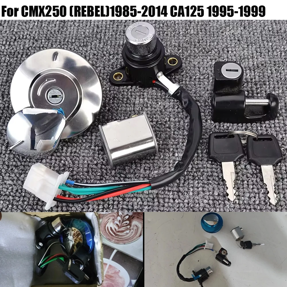Ignition Switch Lock Key Motorcycle Lockset Fuel Cover For Honda CMX250 Rebel 1985-2014 CA125 1995-1999 CMX 250 CA 125