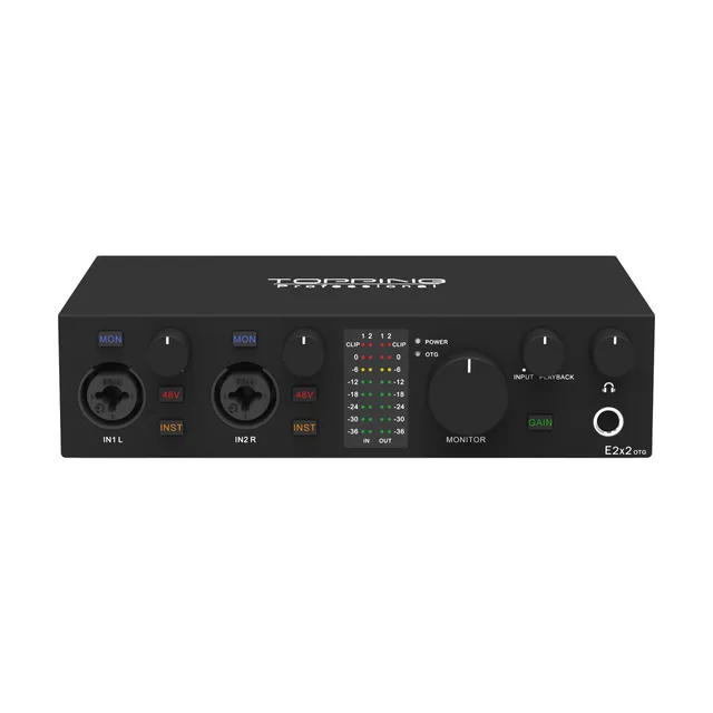 NEW TOPPING E2x2 OTG Professional audio interface 2 in 2 out sound