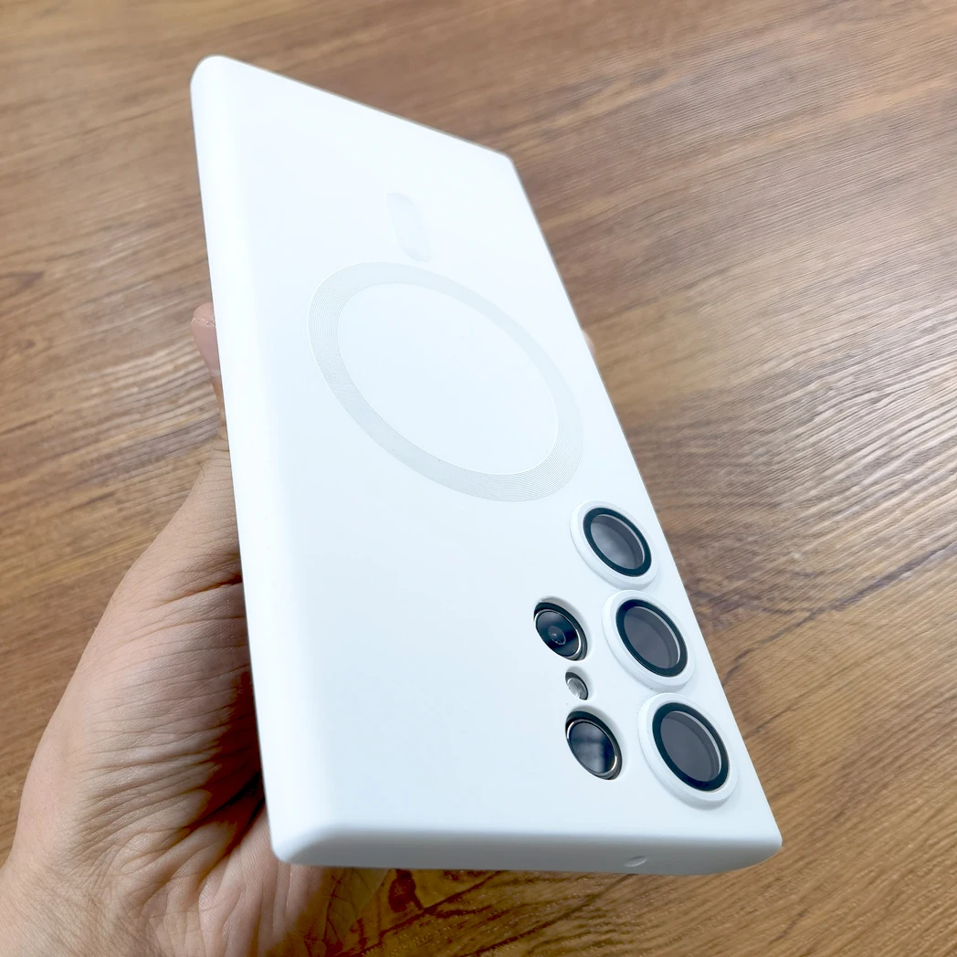 Custodia morbida in silicone Samsung Galaxy S24 S23 S22 S21 Ultra Plus S 24 23 22 21 5G per Magsafe Carica wireless Coperture complete_voghion.com