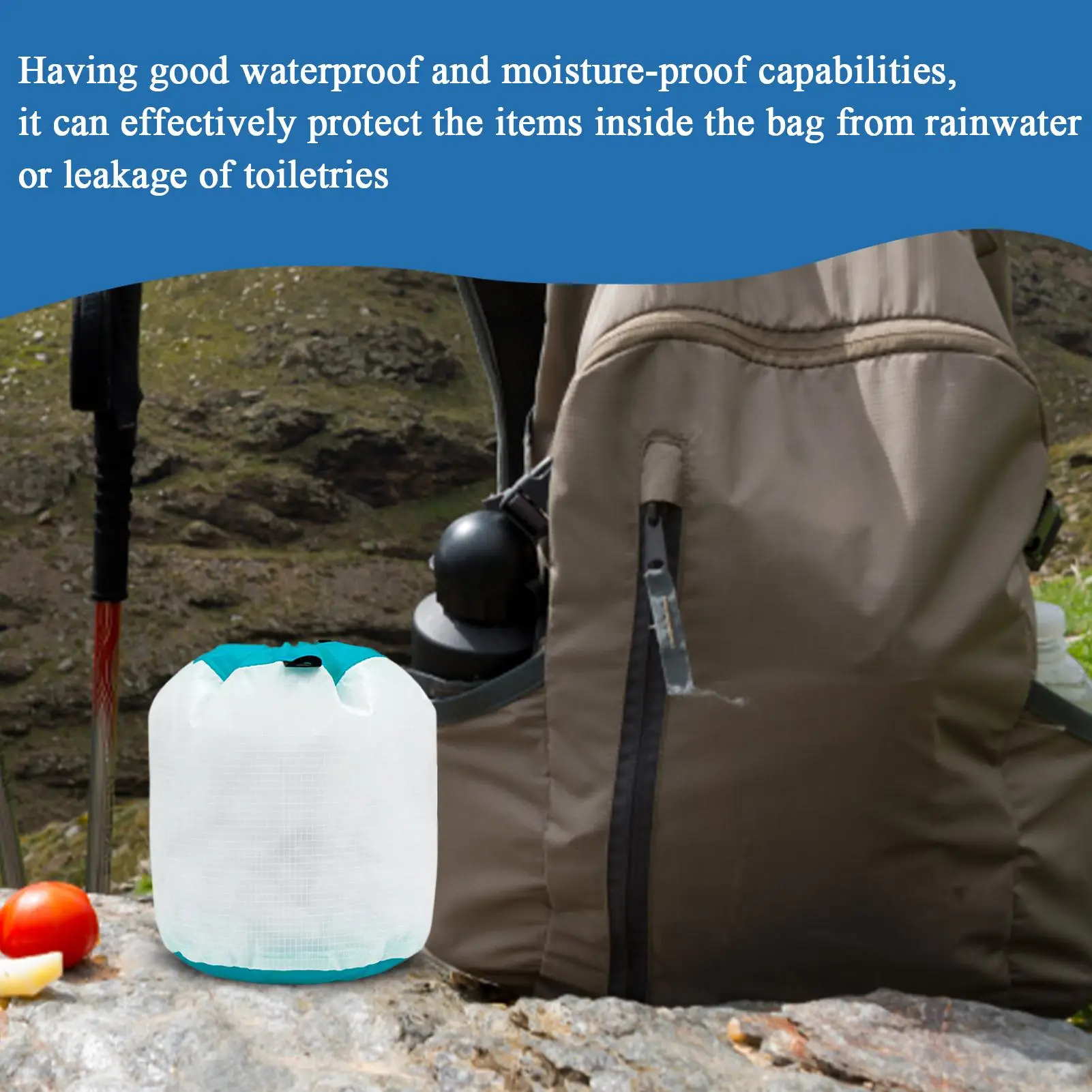 Drawstring Bags Travel Toiletries Organizer Portable Small Waterproof Gym Bag For Sports Vacation Business Trip Moving House