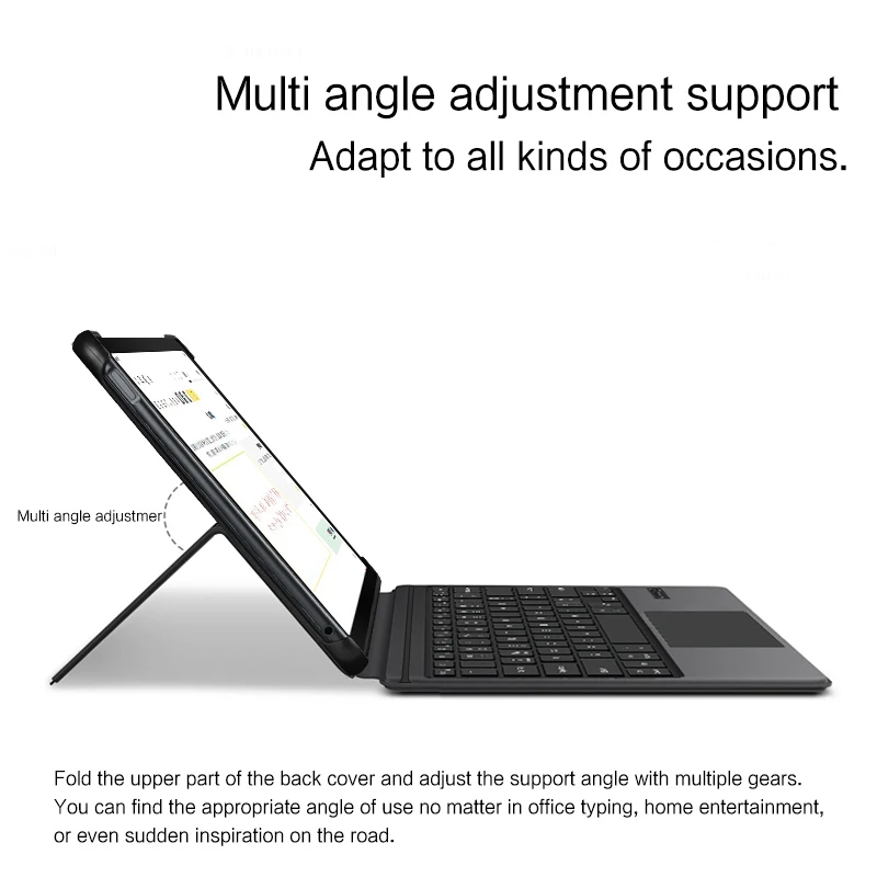Capa Teclado para Huawei Matebook e Tablet com Touch Pad Russo Árabe Francês Hebraico Espanhol Coreano Português 12.6 2023 - Imagem 2