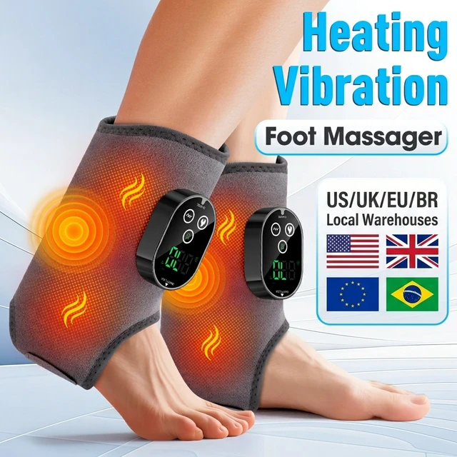 Electric Cordless Heated Ankle Guard Massager for Right or Left Foot Vibration Massage Wristband Hot Compress Ankle Wrist Brace 1