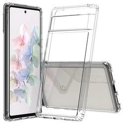 Hybrid Shockproof Crystal Clear Phone Case with Hard Back Shell for Pixel 9 or 9Pro (Clear)