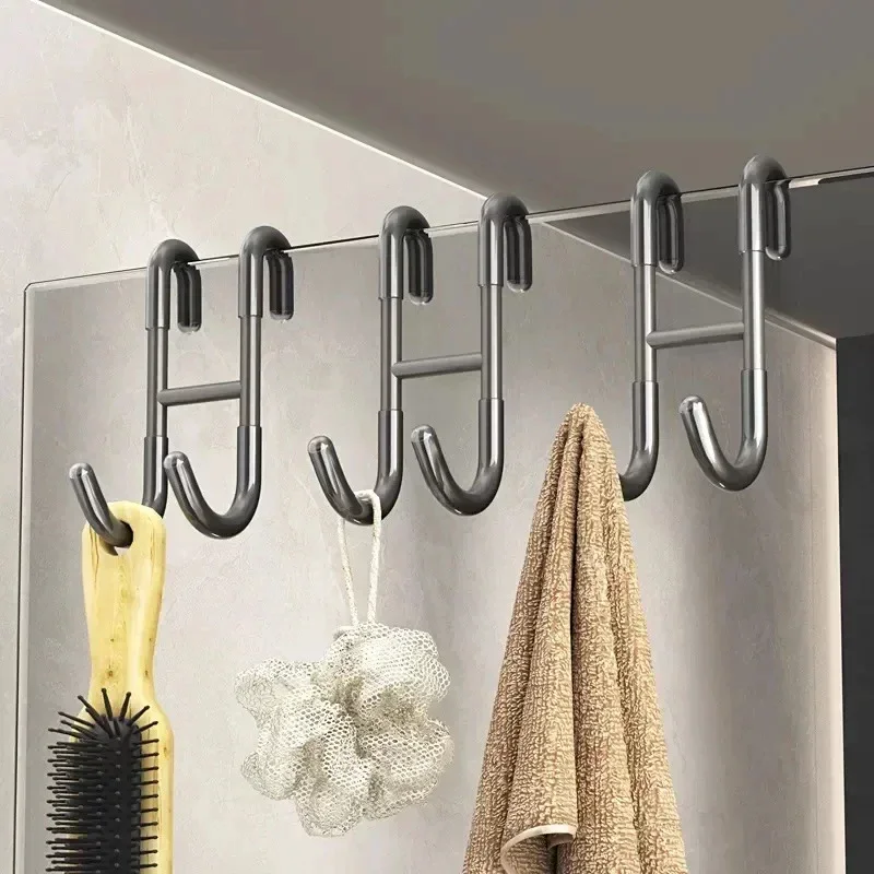 Stainless Steel Over Glass Door Shower Door Back Shower Towel Rack