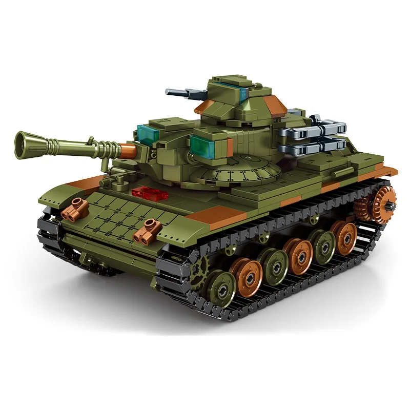 2가지 변경된 군용 M46 패튼 M60A2 주력전차 조립 블록 세트 육군 피규어 차량 2차 세계대전 브릭 장난감 선물용