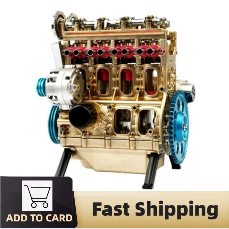 Metal Engine Model Building Kit TECHING Inline Cylinder, 58 OFF