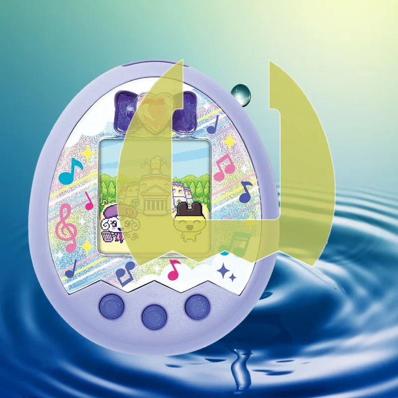 5PCS Electronic Virtual Digital Pet Game Machine Protection Film Gold TPU Protective Soft Film For Tamagotchis Pix/Meets/Sweets 5