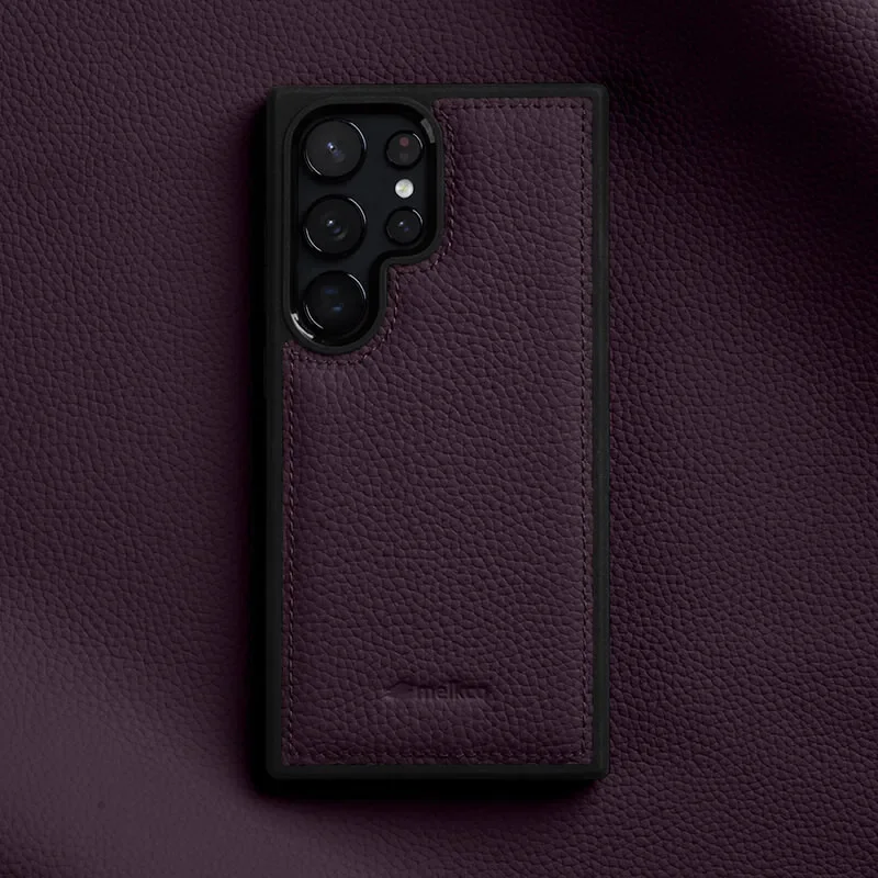Premium Real Leather Phone Case - Protective Natural Cowhide Shockproof Cover