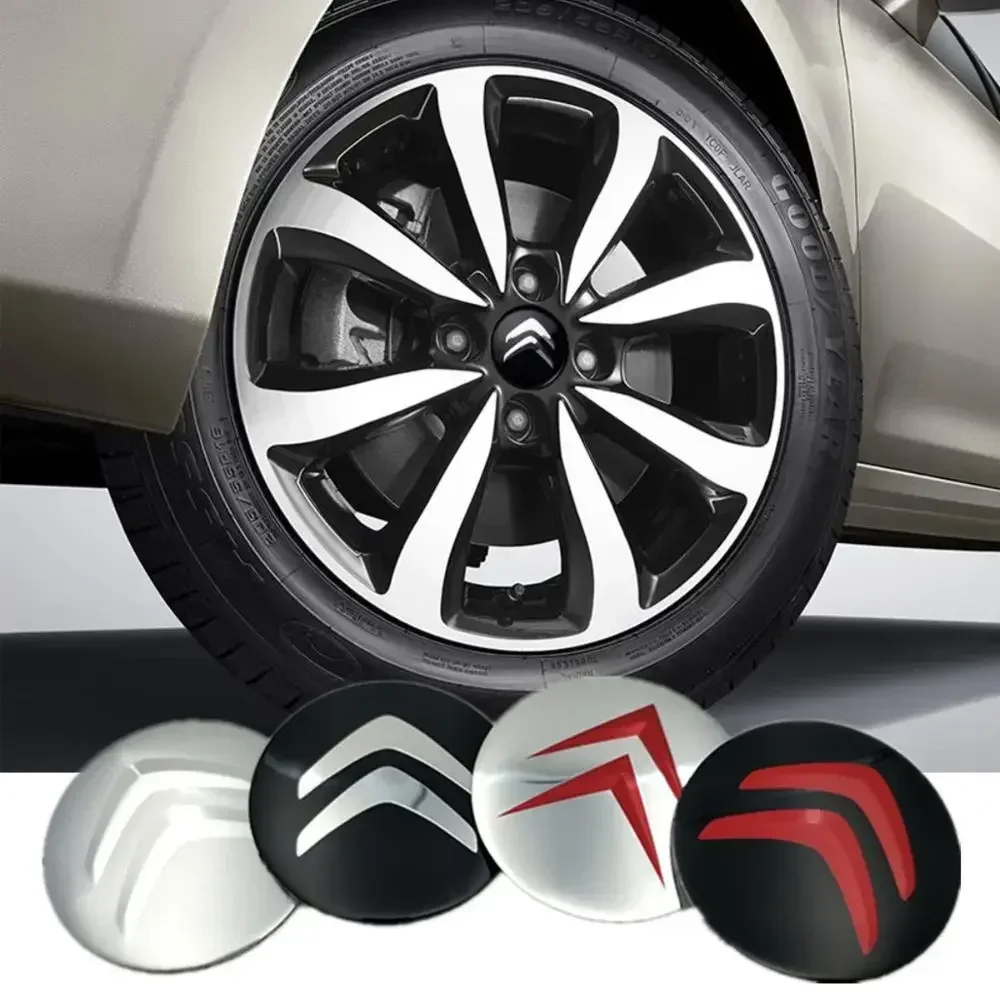 

56mm Car Wheel Center Hub Caps Sticker for Citroen C2 C3 C4 C4l C5 Saxo Xsara Picasso Ds3 Ds4 Ds6 Elysee Berlingo Cactus Styling