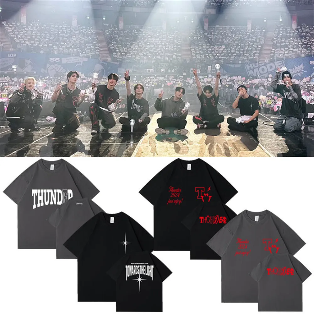 

Kpop ATEEZ Album Word Tour Graphic T-shirts Men Women Trend Hip Hop T-shiort High Street Hongjoong Seonghwa Yunho Yeosang San Mi