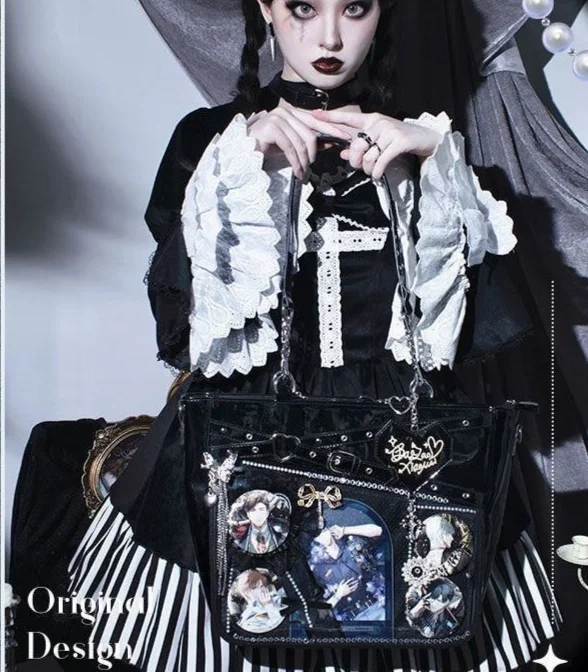 2024Reizbare Subkultur, Xiaomei würziges Mädchen, täglich in der Hand gehalten, einzelne Schulter, große Kapazität, Herzschlagbahn,_voghion.com