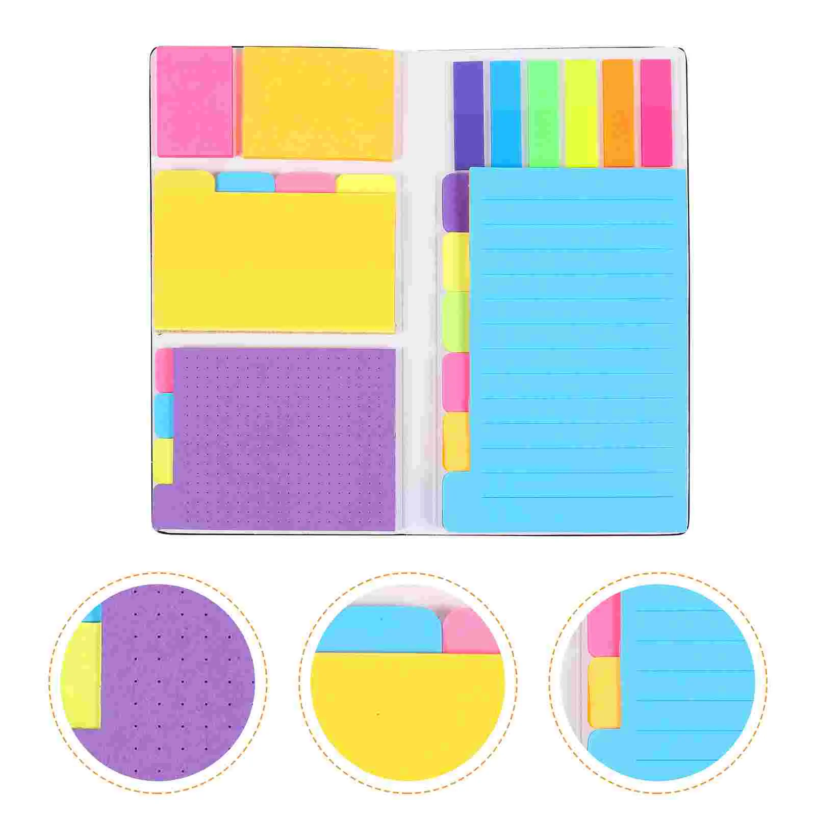 

Notebook Notepad Diary Student Sticker Journal Colored Labels Planning Schedule Handbook