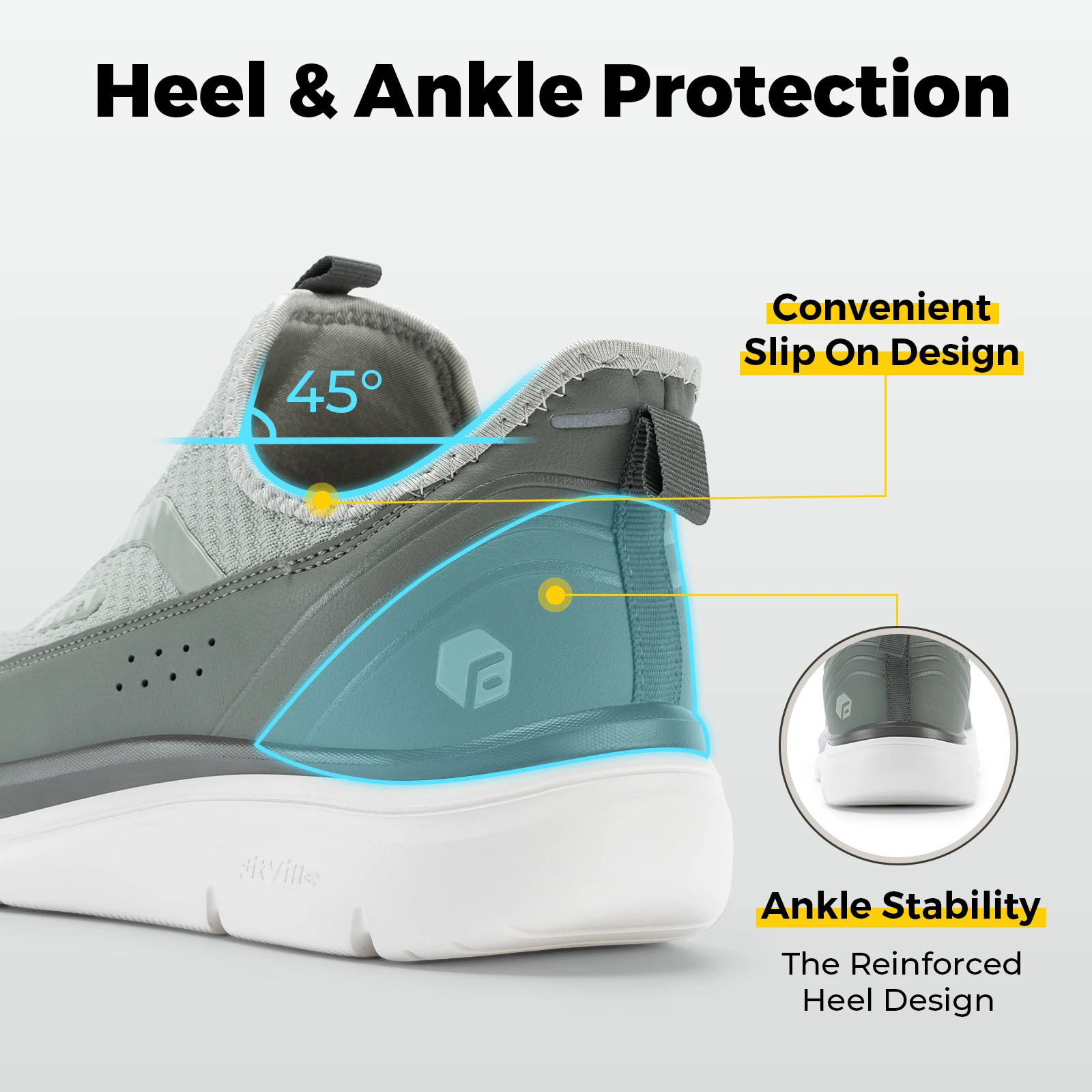 FitVille Wide Men's Walking Shoes Image 8