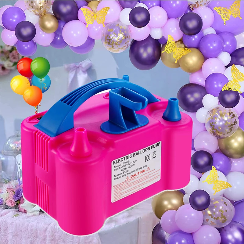 Электрический воздушный насос для воздушных шаров инструмент с двумя насадками